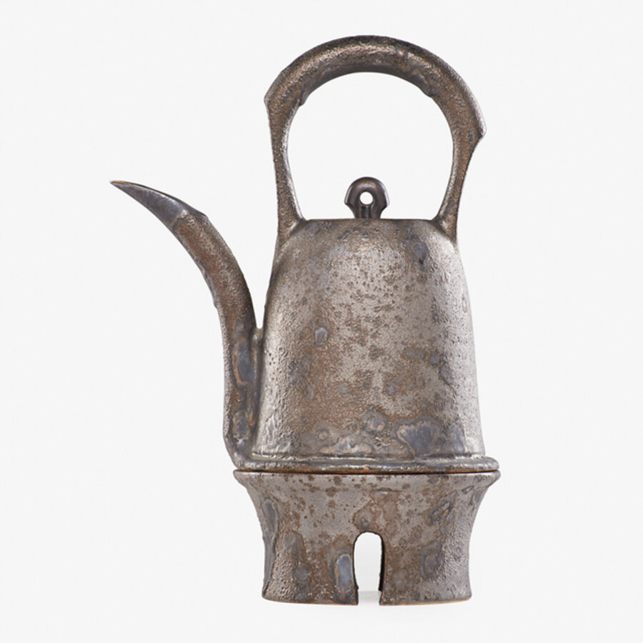Large untitled teapot on stand, Port Townsend, WA