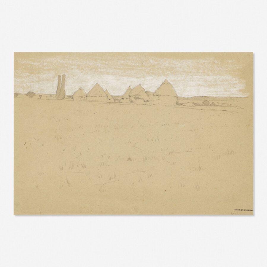 Untitled (hay ricks)