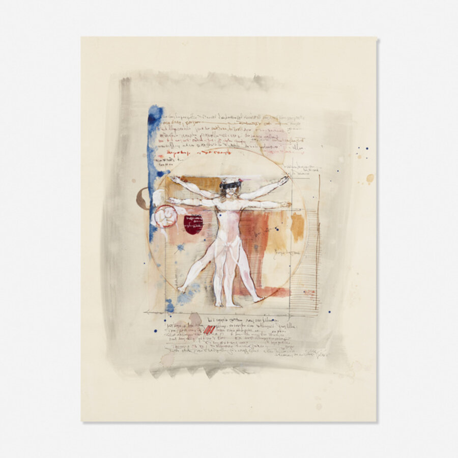 Drawing with Calligraphy (Leonardo Da Vinci, Vitruvian Man)