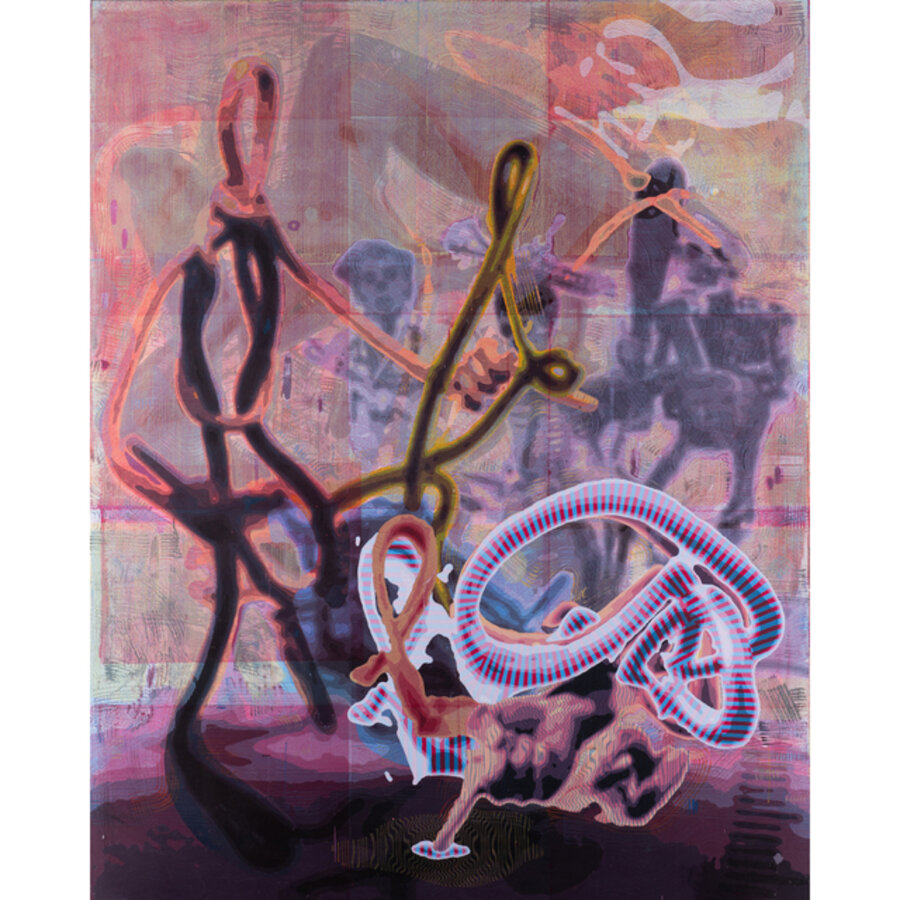 Letztes Drahtbild n°1, Acrylic on canvas