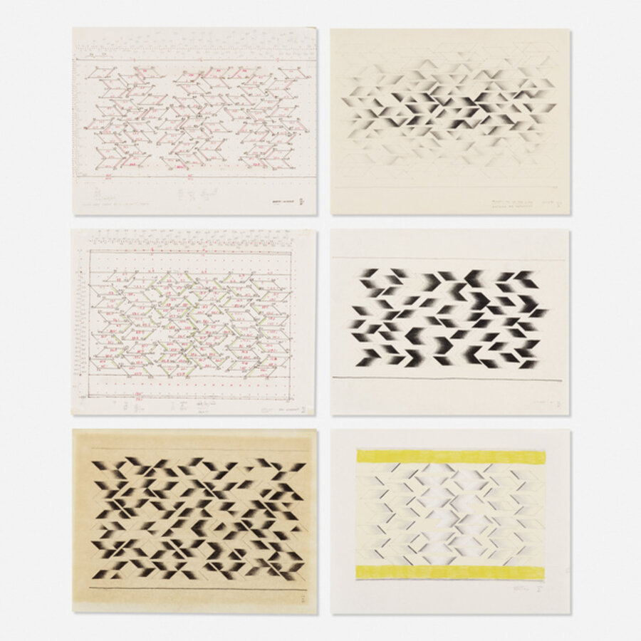 group of six drawings