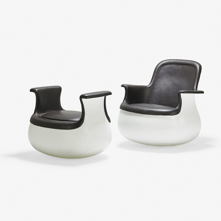 Culbuto Lounge chair and ottoman, France/USA