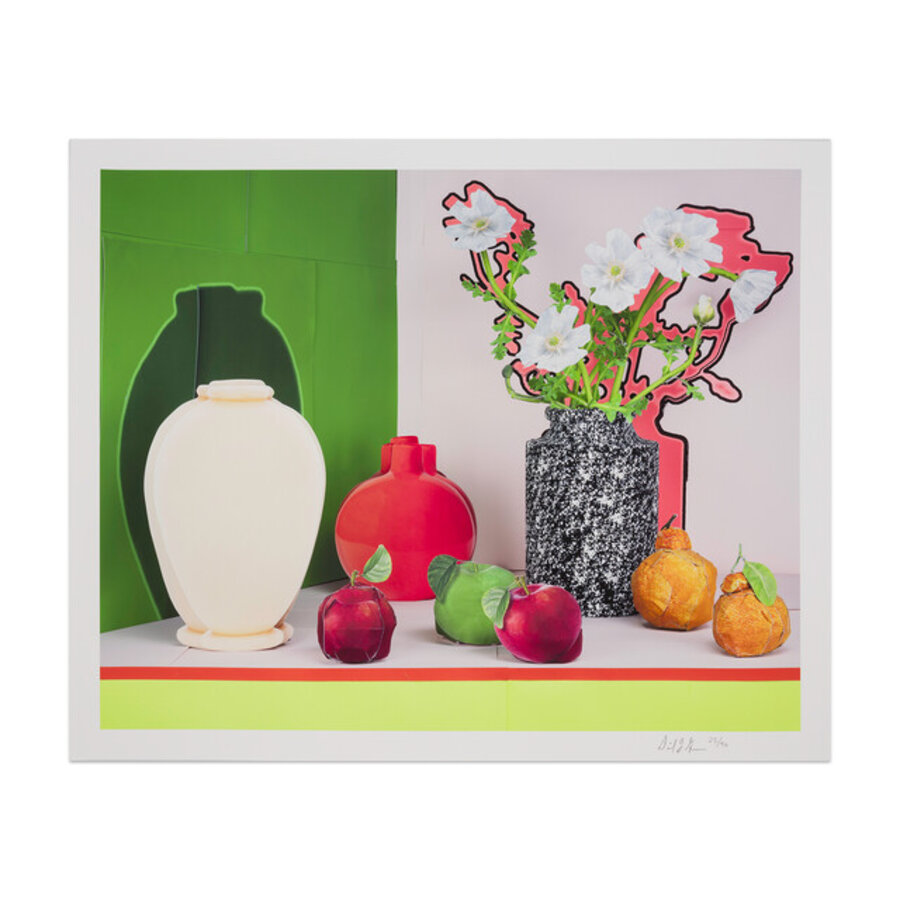 White Poppies With Apples & Oranges (Signed and Numbered, Limited Edition Print)