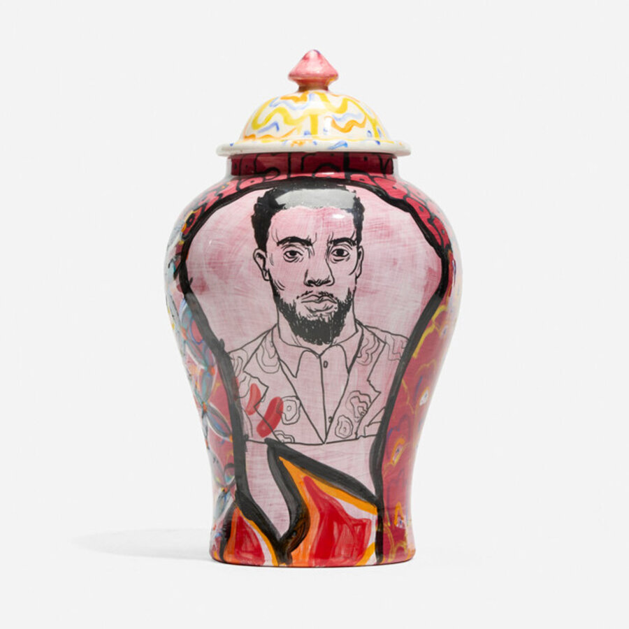 Chadwick Boseman lidded vessel