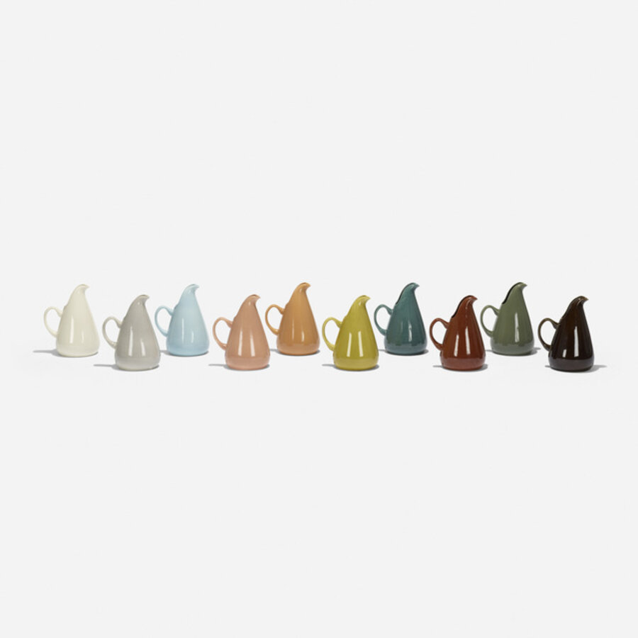 American Modern pitchers, set of ten