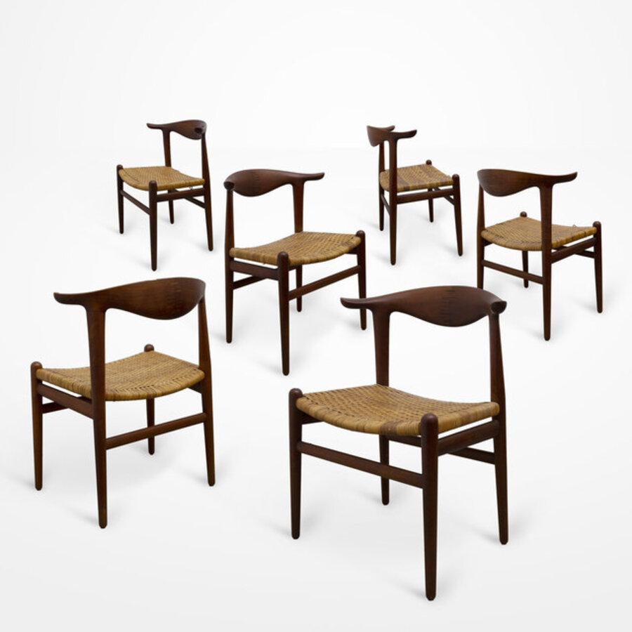 Cowhorn chairs (set of six)