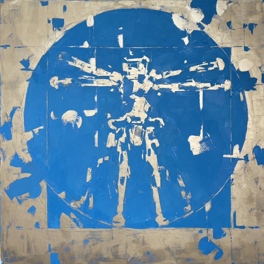 Vitruvian Man in Gold