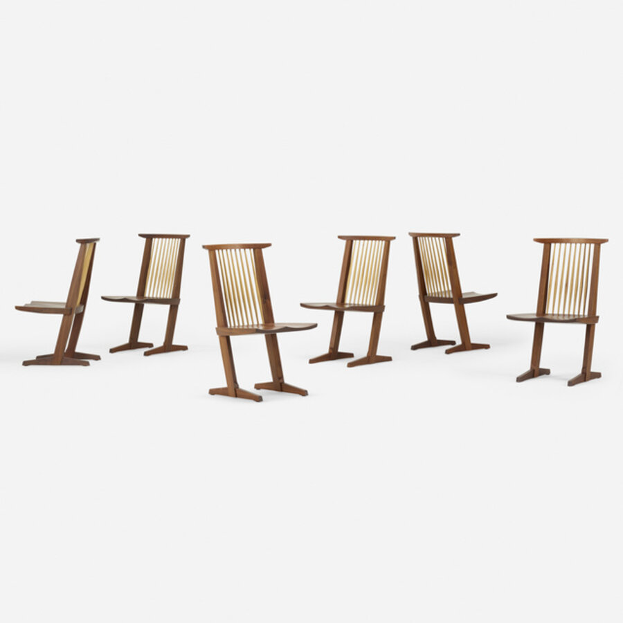 Conoid chairs, set of six
