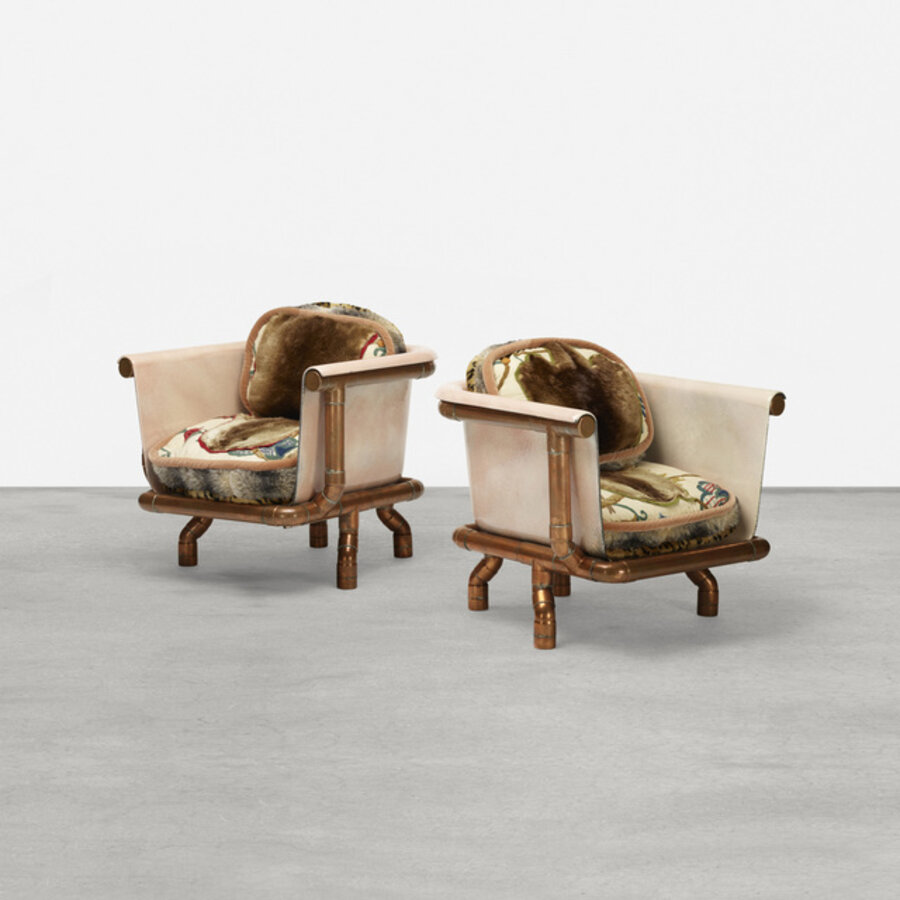 Endangered Species Chairs, pair