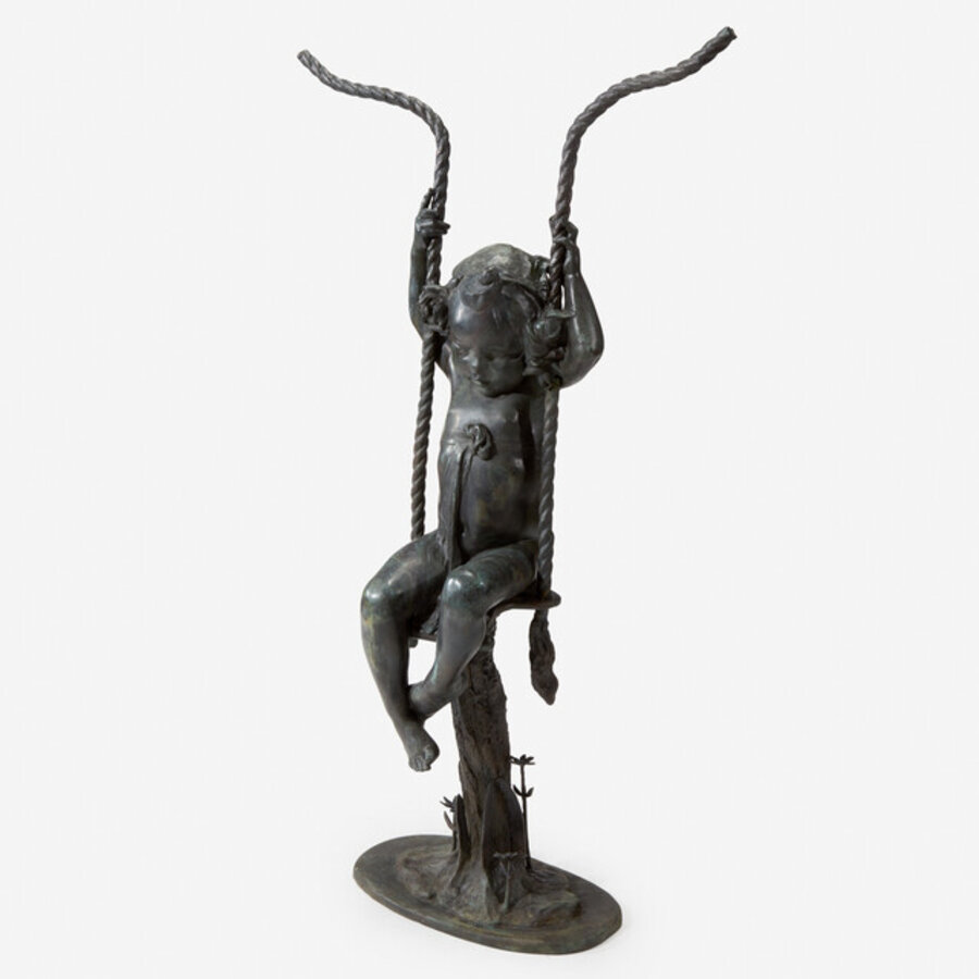 Girl on a Swing (Garden Sculpture)