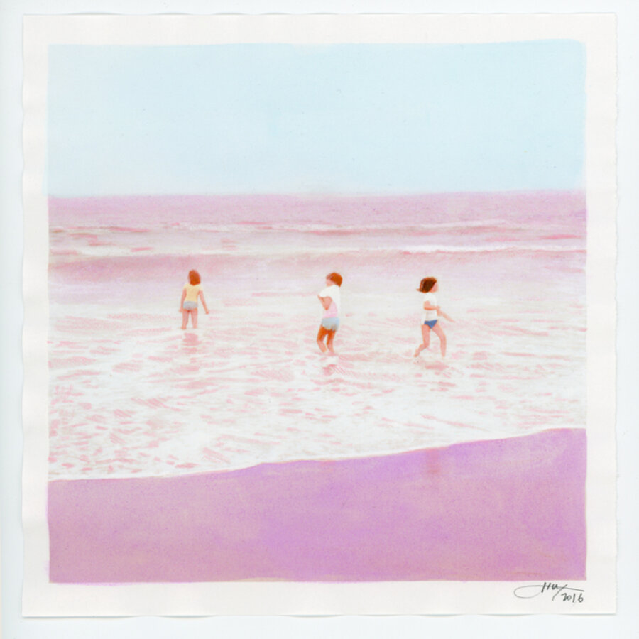 Three Bathers (Pink)