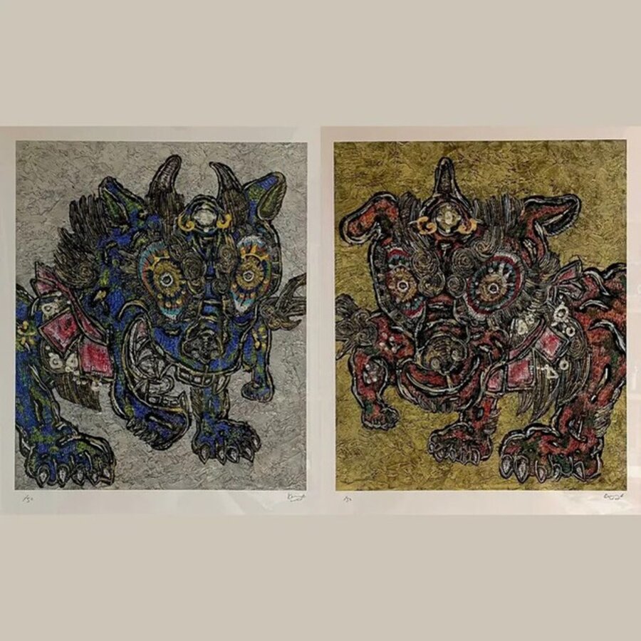 一対で一体の拒魔犬