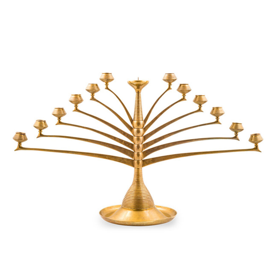 Bruno Paul important candlestick model 58 brass K.M. Seifert & Co.