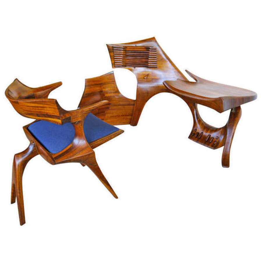 Sculptural, hand crafted armchair & environment