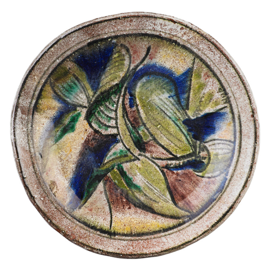 Early plate with milkweed