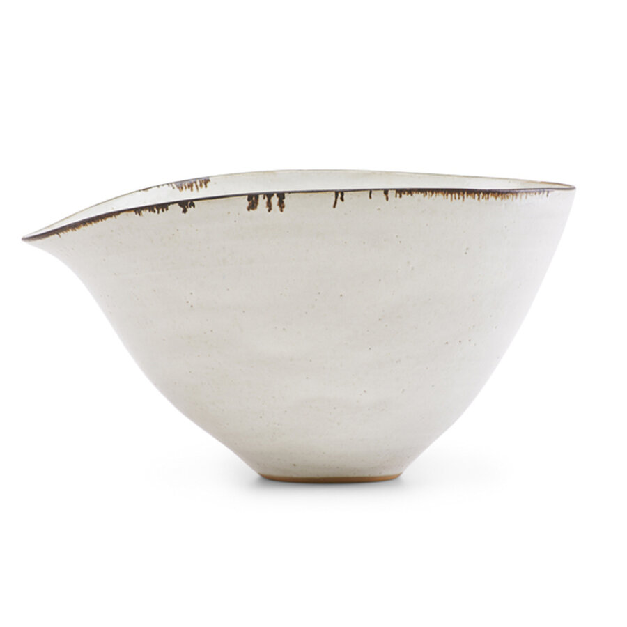 Fine large bowl with indented lip, England