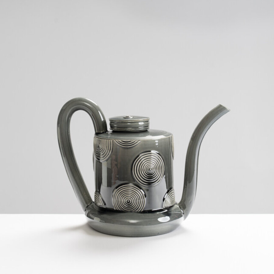 Teapot Ink Wash With Spirals