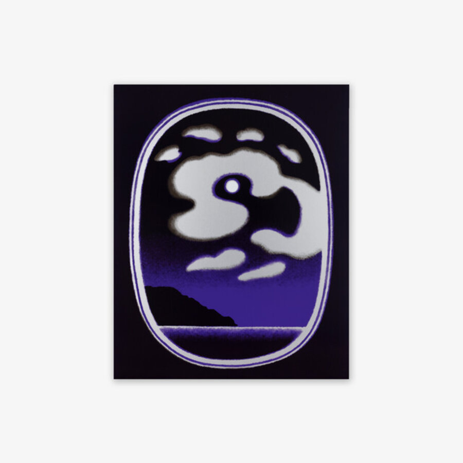 Pleine lune nuages gris (Purple)