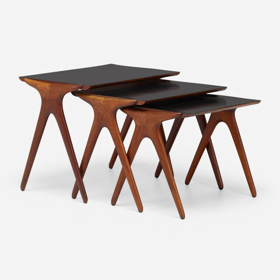 Nesting tables, model 400, set of three