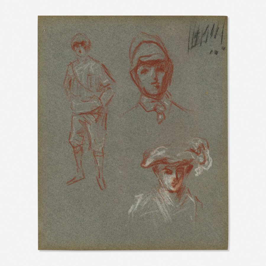Figure and Head (#163-A from sketchbook)