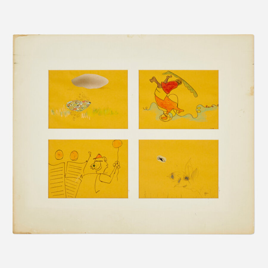 Dog with Balloon (quadriptych)