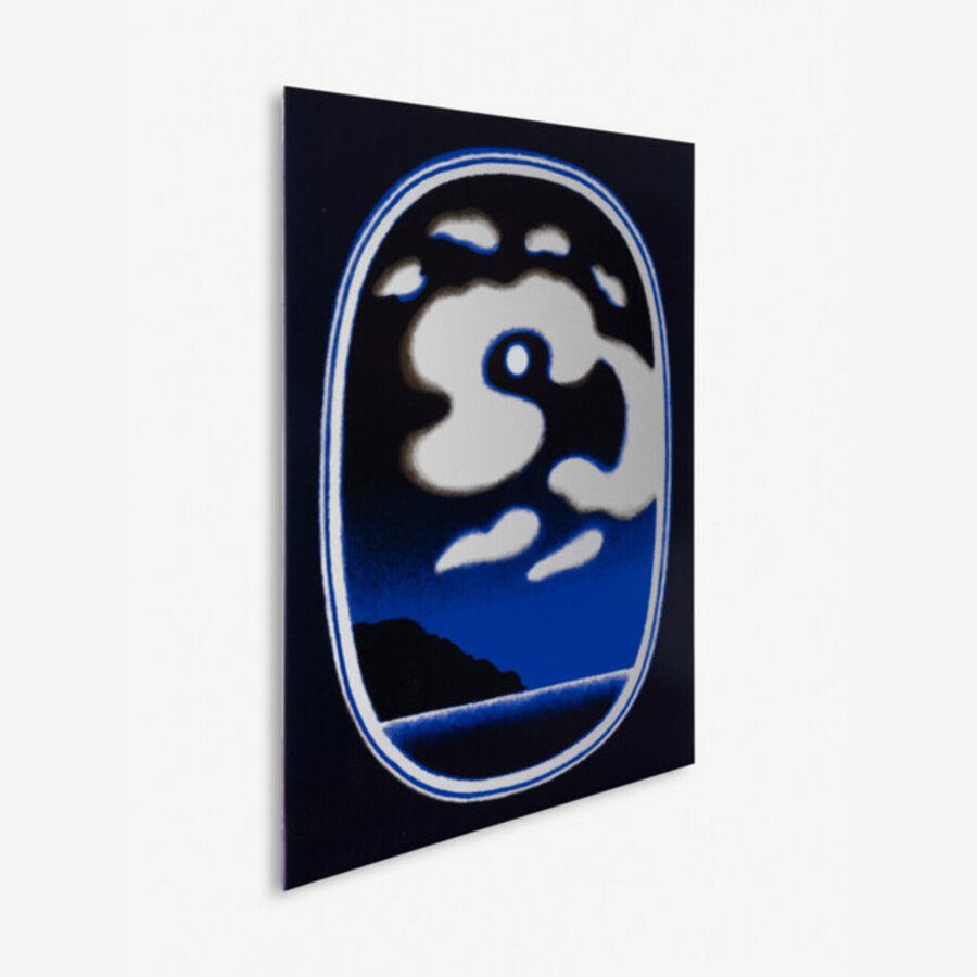 Pleine lune nuages gris (Blue)