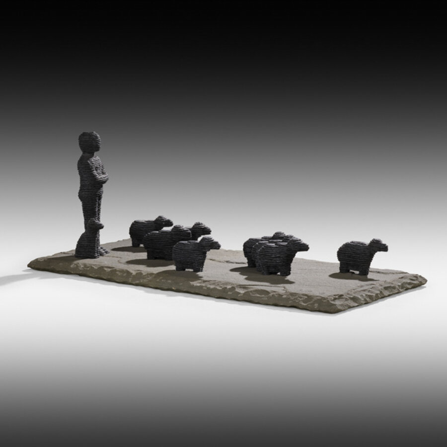 Avimelekh with Dog & Eight Lambs