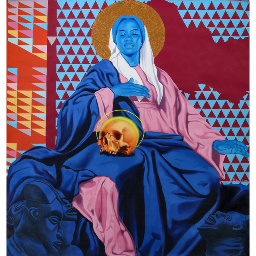 Vierge bleue