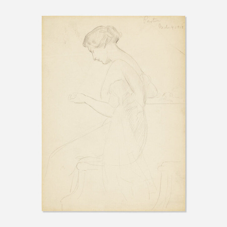 Woman Seated Looking Down