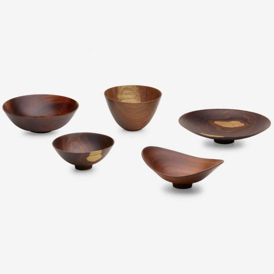 collection of five bowls
