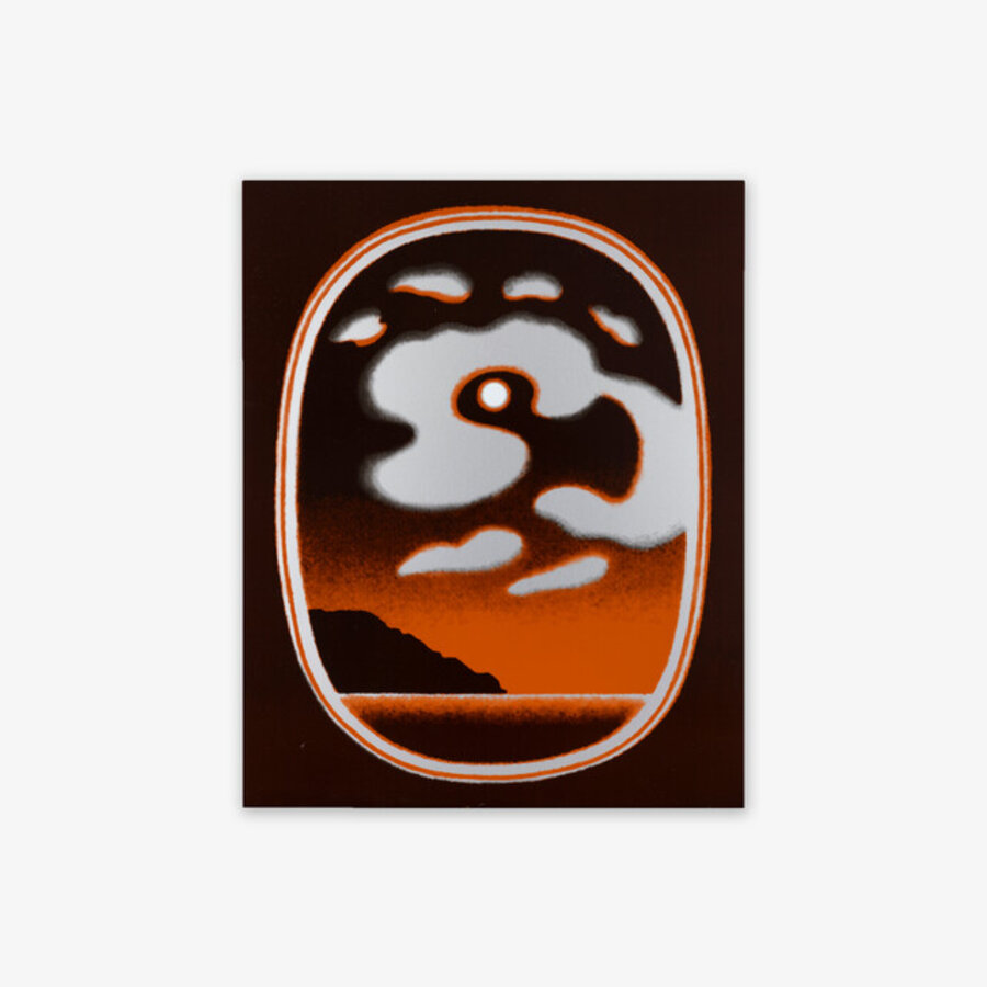 Pleine lune nuages gris (Orange)