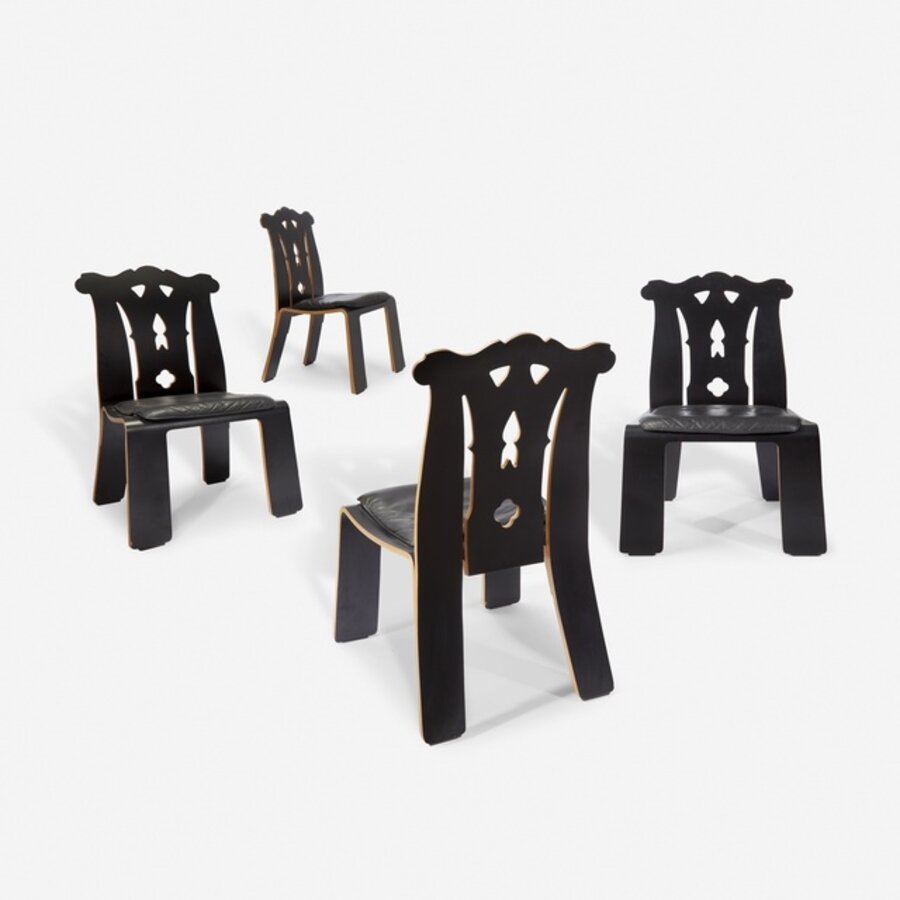 Set of Four "Chippendale" Chairs