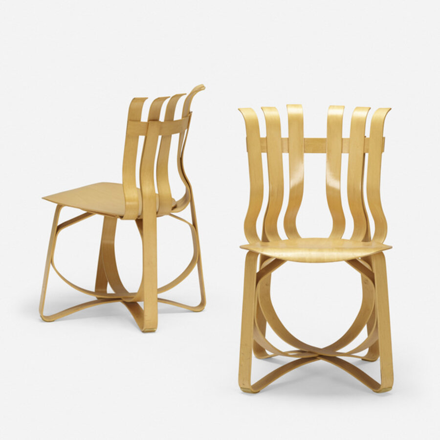 Hat Trick chairs, pair