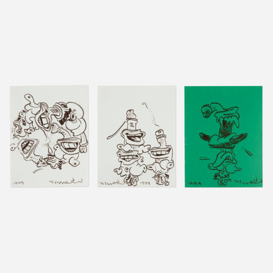 Three works from the Wet Drawings series