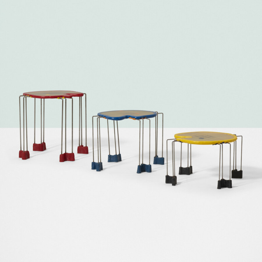 Triple Play nesting tables, set of three