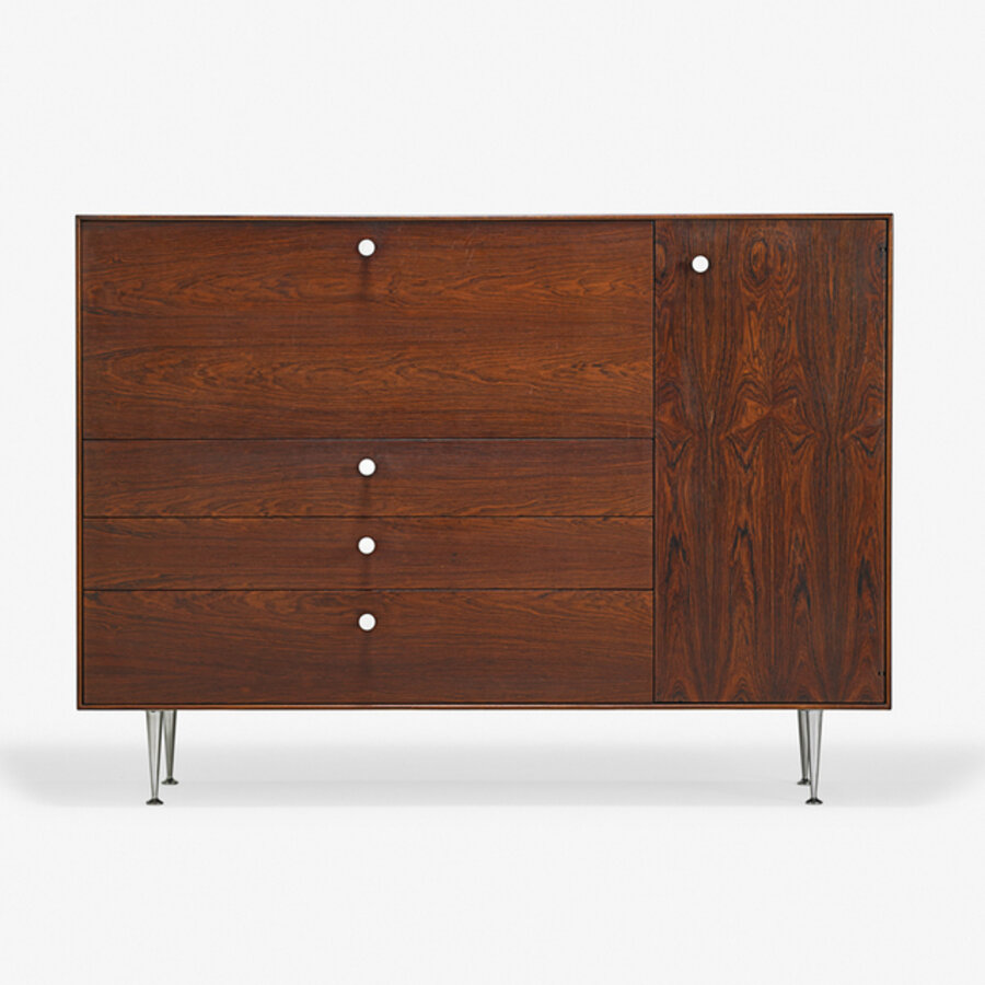 Thin Edge secretary cabinet with built-in lamp, Zeeland, MI