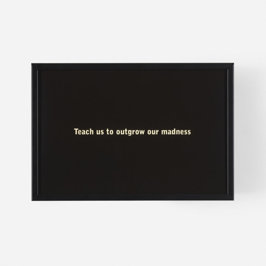 Teach us to outgrow our madness