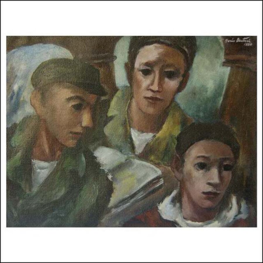 Three Young Men California WPA Figurative Modern Art Gay American Scene 1930s