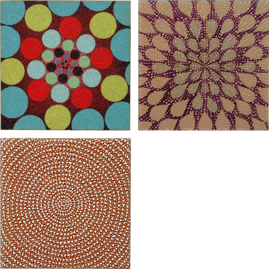 Three works: (i) Study of Chocolate (Silver & White); (ii) Tear Drops Falling Into Raindrops; (iii) Outernational Sounds