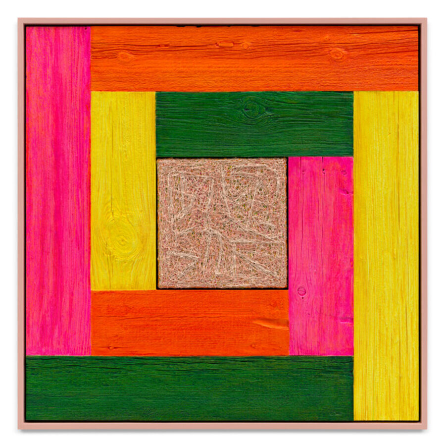 Untitled (Tree Painting-Coencentric, Orange, Yellow, Green, Pink)