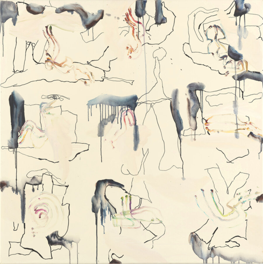 Untitled (nine on pale yellow)
