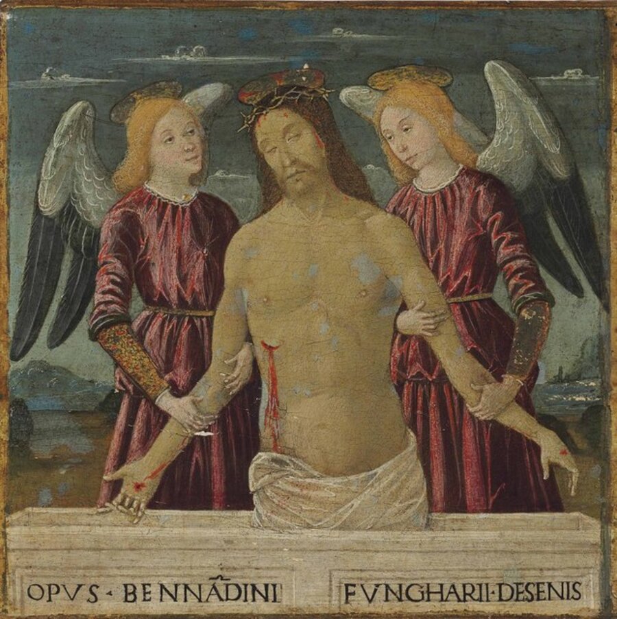 Christ Supported by Two Angels
