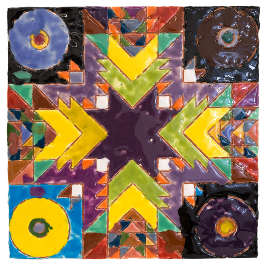 PA abstract tileworks (stars, circles and arrows)