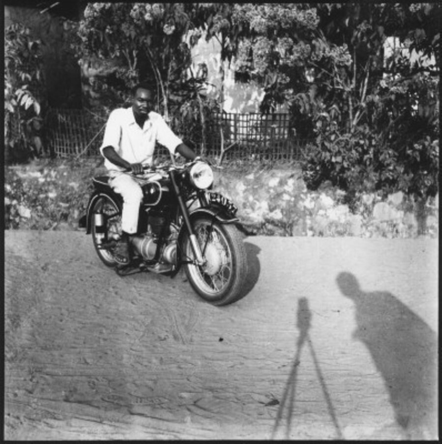 Motorcycle and autoportrait