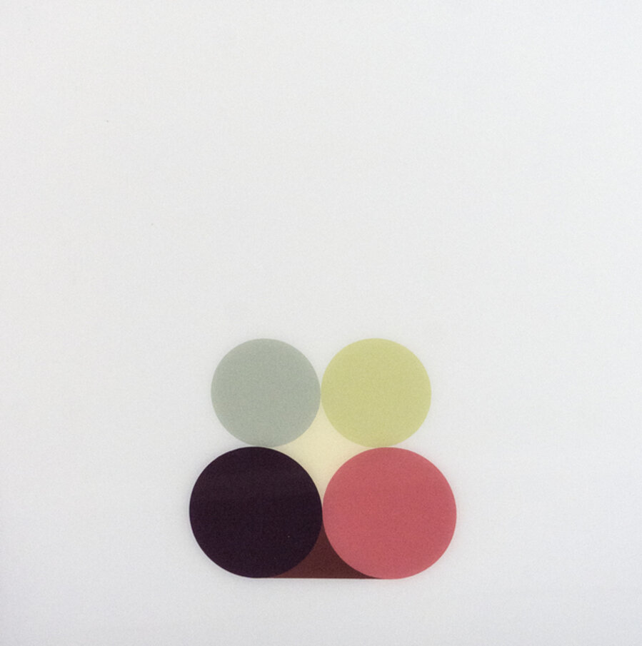 Still Life Green No 1 - bright, geometric minimalist, acrylic on plexiglass
