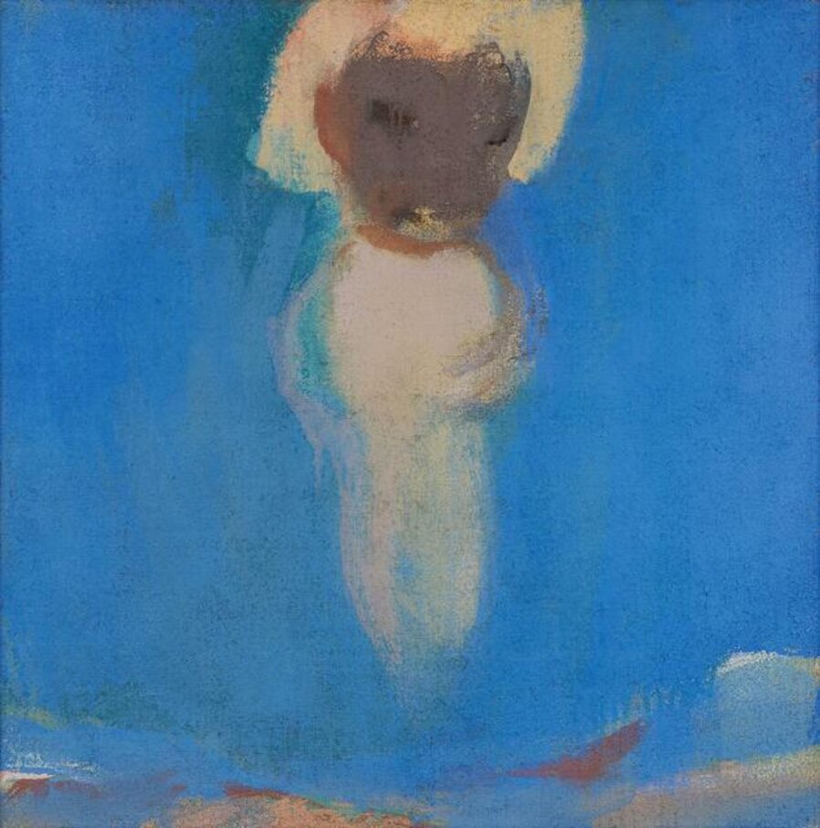 Figur in Blau