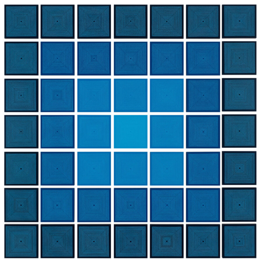 Blue Squares on Blue
