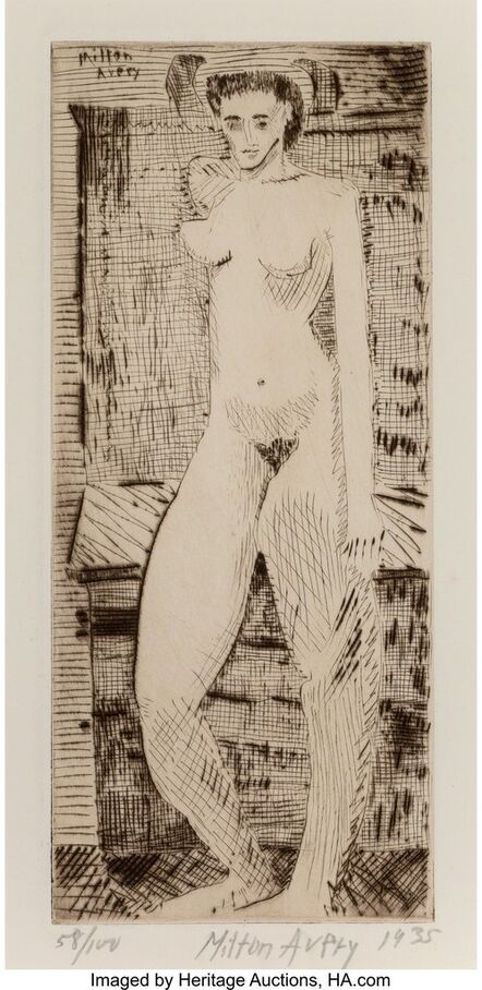 Milton Avery, ‘Young Nude Girl’, 1935