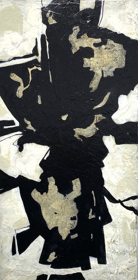 Helen Bellaver, ‘Abstract No. 102 - Contemporary Painting with Beautiful Complimenting Value (Black+Cream)’, 2021