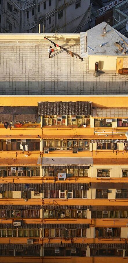 Romain Jacquet-Lagrèze, ‘'Collecting Laundry' Hong Kong ’, 2017